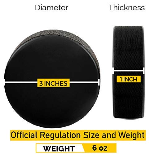 Thorza Ice Hockey Pucks Bulk 60 Pc. Set – Official Regulation Hockey Training Puck Case #TOP1