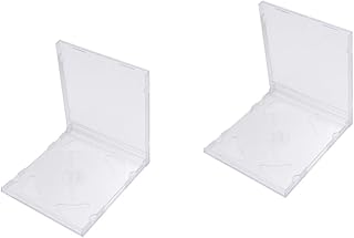 HOMSFOU 20 Peças Caixa De Disco De CD Transparente Capas De Joias Transparentes Capa De CD Capa De CD Transparente Capas De CD Suporte De Armazenamento De CD Mídia Caixa De Armazenamento