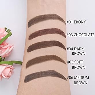 evpct Ebony Eyebrow Powder Pomade Gel Shaper Makeup Kit with Dual-ended Brush, Eyebrow Stencils Kit for Women Shaping, Eye Brow Pomade Stencil Shaper Tinting kits for Women, Long Lasting Waterproof