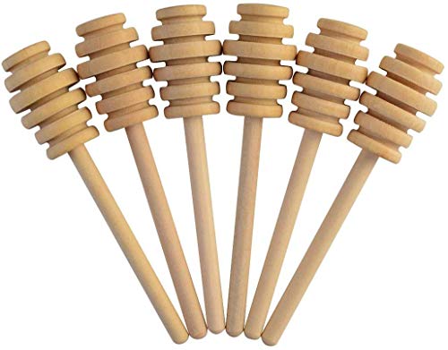 Wooden Honey Dipper Sticks 4 Honey Dippers 10pcs for Honey Jar Dispense Drizzle Honey