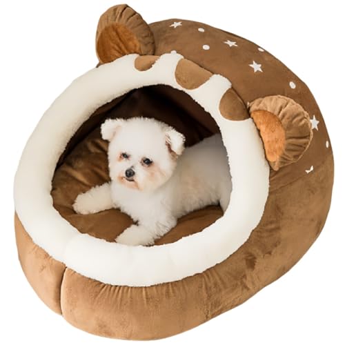 Klivex ペットハウス ドーム型 ペットベッド 犬ベッド 猫ベッド 小型犬 中型犬 猫 ハウス ベッド クッション 通年用 春 夏 秋 冬 おしゃれ ハウス ペット ふわふわ 犬用ベッド ネコベッド ドームベッド 洗える 可愛い 柔らか ペットクッショ