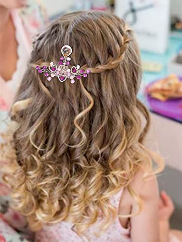 Casdre Pink Princess Hair Clip Purple Pearl Small Hair Barrette Candy Kids Hair Pieces Rhinestone Hair Accessories For Girls #TOP1