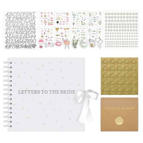 Tenceur 10 x 10 Inch Letters to the Bride Scrapbook