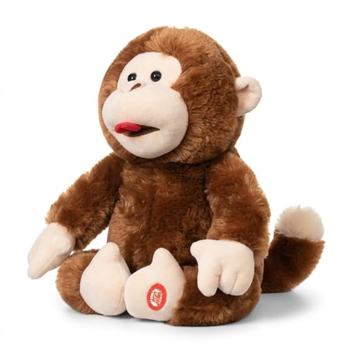 MEHRU Funny Face Monkey Plush Toy, Soft Interactive Talking Monkey Stuffed Animal, Cute Cuddly Toy for Kids, Boys & Girls, Fun Novelty Gift