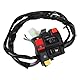 OPSLEA ATV Motorrad Lenker Schalter für Horn Taste Blinker Motor Start Kill Scheinwerfer Lichtschalter, 5-Wege, Schwarz, Folie, Scharnierhebel, IP67, Manuell