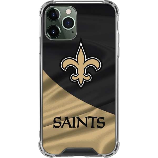 Skinit Clear Phone Case Compatible with iPhone 11 Pro Max - Officially Licensed NFL New Orleans Saints Design