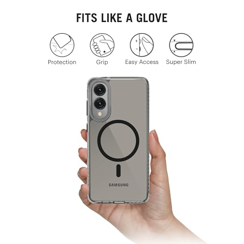 Image of DailyObjects Stride Clear 2.0 Magnetic Case Cover Compatible with Samsung Galaxy S25 Edge | Wireless Charging Slim Back Cover | 2 Layer Edge Protection & Shockproof