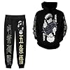 Volrath Anime Hoodies and Sweatpants Unisex Jujutsu Kaisem Cosplay Satoru Cosplay Hooded Sweatshirts Tracksuits Suit