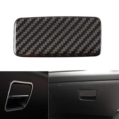 Xotic Tech Passenger Glove Storage Box Compartment Handle Lock Switch Cover Trim, Real Carbon Fiber, Compatible with Mercedes Benz A180 CLA180 CLA200 CLA250 GLA180 GLA200 GLA250 (Size: 3.47
