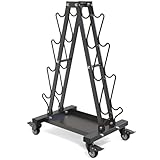 Ruote scorrevoli con freni: dotata di 4 ruote girevoli a 360° resistenti, mobilità senza sforzo. I freni integrati bloccano il supporto portatile per manubri in posizione durante l'uso, consentendo un facile spostamento all'aperto o tra le stanze, ideale per palestre domestiche compatte o spazi di allenamento multifunzionali