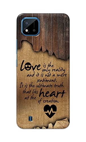 Image of PRINTFIDAA Love is The Only Reality and It is Not Mere Sentiment Printed Designer Hard Case for Realme C20, Realme C11 (2021) Back Cover -(e) RPM1010
