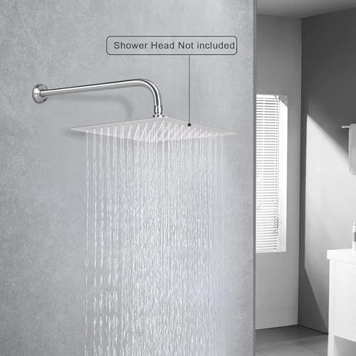 24 inch / 60cm - Extension Shower Arm Extra Fixed Arm Stainless Steel Wall-Mounted Shower Head Arm Chome Finish Nickel Long Extension Tube Repair Bathroom DIY Fix G1/2 Standard Connector - Thumbnail 7