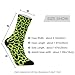 KLL Green Black Leopard Print Fashion football crew socks running soft wicking mens tube socks (2-Pair)