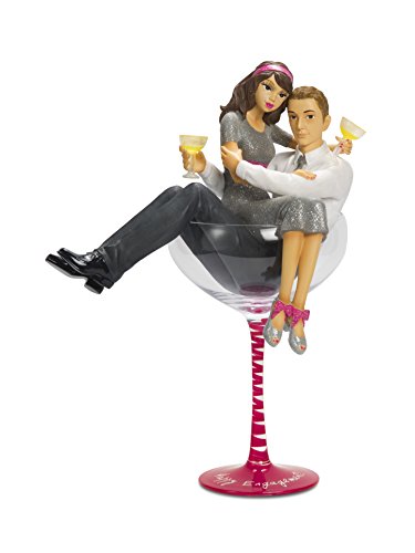H2Z tableware "Happy Engagement Couple" Champagne Glass, 10 1/2-Inch