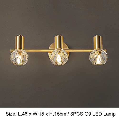 Apliques de pared modernos de lujo con acabado en latón y cristal 2