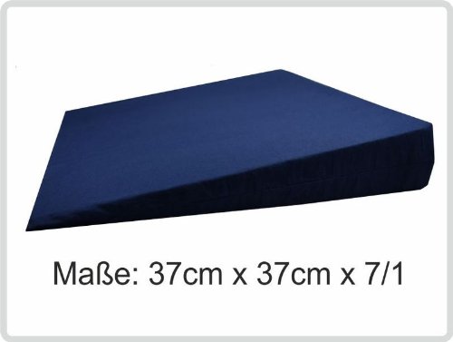 Sani-Alt Keilkissen Kissen Sitzkissen Sitzkeilkissen Sitzkissen Sitzkeil mit 100% Baumwollbezug! *Top-Qualität zum Top-Preis* (dunkelblau)