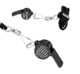 SEIRAA Referee Gift Referee Whistle A Truly Great Referee is Hard to Find Thank You Gift for Referee Black Lanyard Whistle (Referee Whistle)