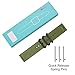 FINTIE Bands Compatible with Fitbit Versa 2/1 / Lite Edition, Soft Nylon Replacement Strap Wristband Accessories (Olive)