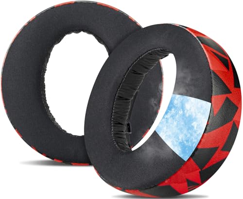 Image of SOULWIT Cooling Gel Earpads Cushions Replacement for Sony PlayStation 5 Pulse PS5 3D Wireless Headset, Ear Pads Cushions with Noise Isolation Foam - CG Red Storm