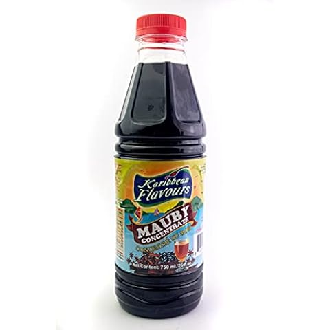 Karibbean Flavours Mauby Concentrate Syrup | Mabi Mavi Bitter Bark | 26 Fl Oz - 750 Ml | Makes A Refreshing Cool Drink Cover