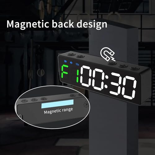 Reloj cronómetro digital de pared para gimnasio con pantalla LED miniatura 4