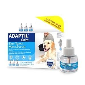 ADAPTIL Refill 3-Pack – Calms & Comforts Dogs at Home, When Home Alone or During Loud Noises & Stressful Events – Use ADAPTIL for Dogs with ADAPTIL Diffusers (90 Day Supply, ADAPTIL Refill C133)