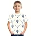 DFZ Boy’s Long Horn T-Shirt Retro Cactus Short Sleeve Shirts Vacations Western Cowboy Party Outfits Unisex Kids