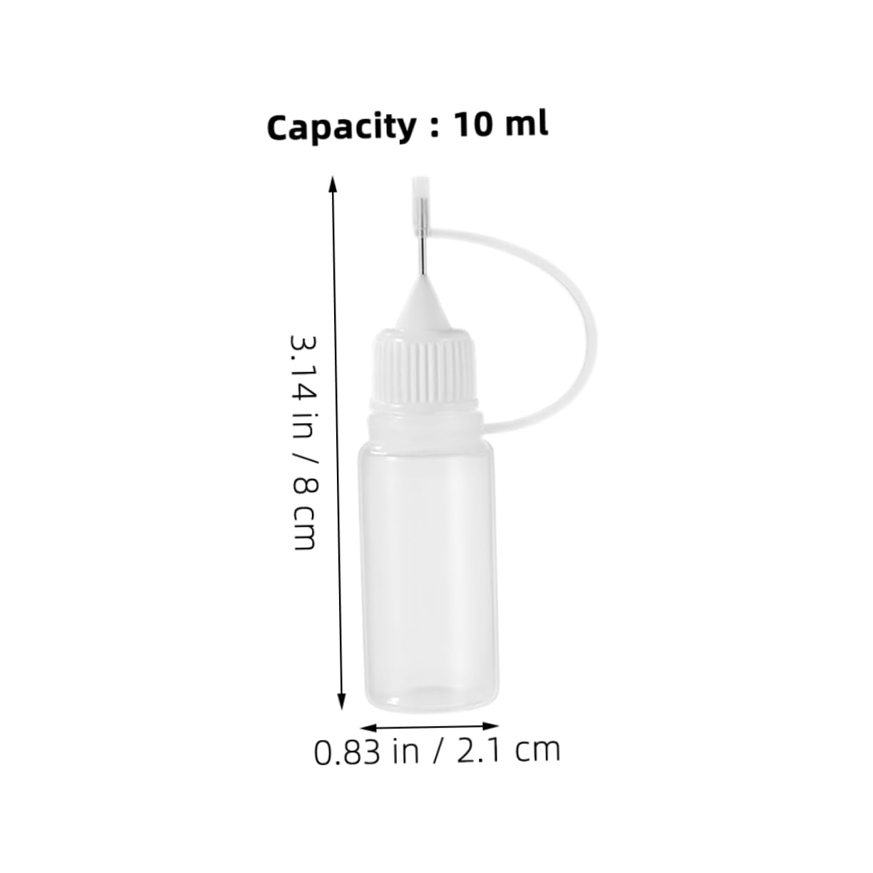Housoutil 10Pcs Squeeze Bottles with Pointed Tips for Precision Liquid Dispensing Applicator Bottles for Glue Oil and Crafts Leakproof Cap for Tidy Workspace