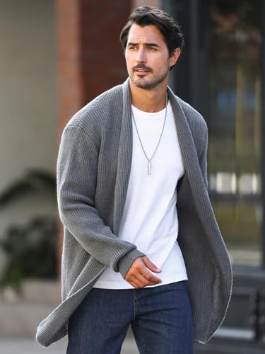 Men's Slim Fit Sweater Open Front Cardigan2
