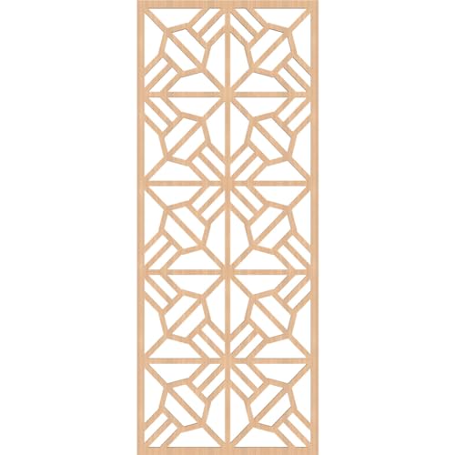 Image of 17 3 /8 inchW x 44 3 /8 inchH x 1 /4 inchT Auburn Decorative Fretwork Wood Wall Panels, Hickory