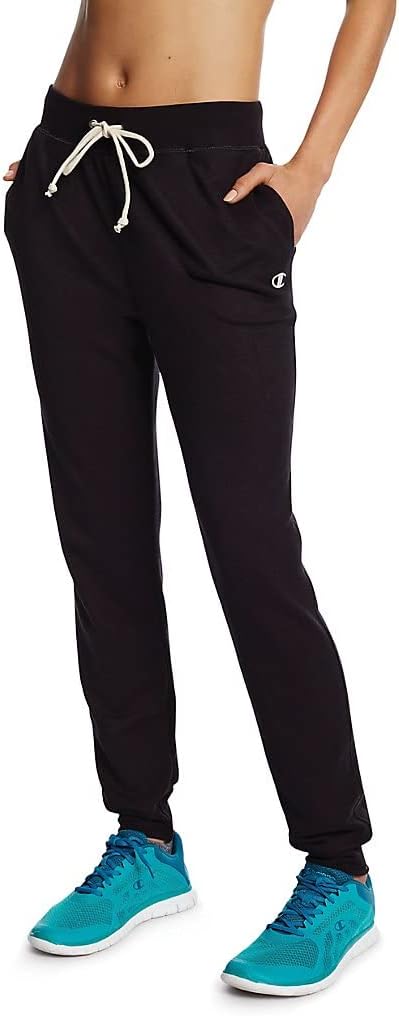 Champion Womenโs French Terry Joggers, Womenโs Drawstring Sweatpants, Womenโs Soft Joggers, C Logo, 29" Inseam