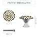 QMNBTES 2 PCS Kitchen French Country Style Cabinet Knobs, Stainless Steel Furniture Knob Pulls Handles Decorative, Vintage Knobs for Dresser/Drawers/Bathroom/Closet Door/Bifold Door/Cupboard