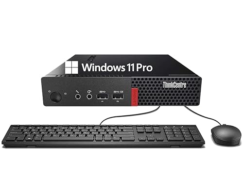 Lenovo ThinkCentre M710q Tiny Desktop Computer, 6th Gen Intel Core i3-6100T, 16GB DDR4 RAM, 256GB SSD, DisplayPort, Keyboard and Mouse, WiFi, BT, Windows 11 Pro (Renewed)