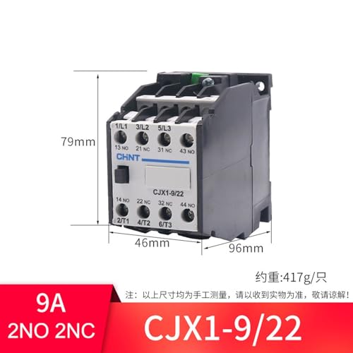 Contacteur CJX1 9A au boîtier isolant haute performance pour automatisme stable
