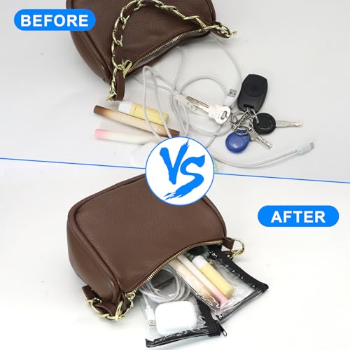 5 Pcs Small Clear Makeup Pouches Mini Clear Zipper Bag Waterproof Cosmetic Bag for Daily or Travel to Keep Small Items4