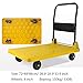 TOMYEUS Platform Truck Folding Platform Truck Plastic Deck and Metal Handle Hand Cart with Wheels Foldable Push Trolley for Luggage Parcel Tools Moving (Size : Small-Silent)