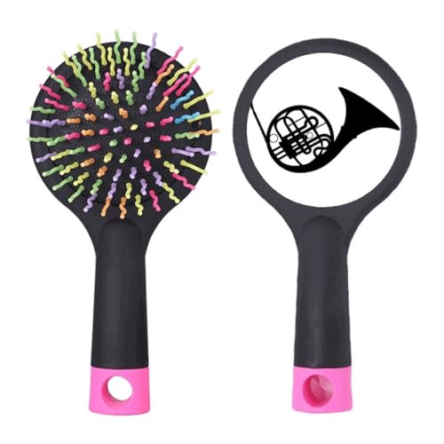 Brosse à cheveux démêlante d'exception en corne et coussin souple