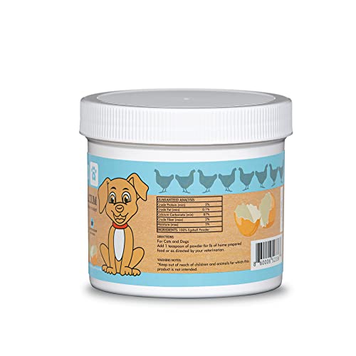 Prymal Pets Eggshell Calcium for Pets - 12 oz. Natural, Ultra-Pure Egg Shell Mineral Powder Supplement for Cats and Dogs - High Absorption, Helps Support Bone, Joint, Teeth, Heart, Immune Health - Thumbnail 3