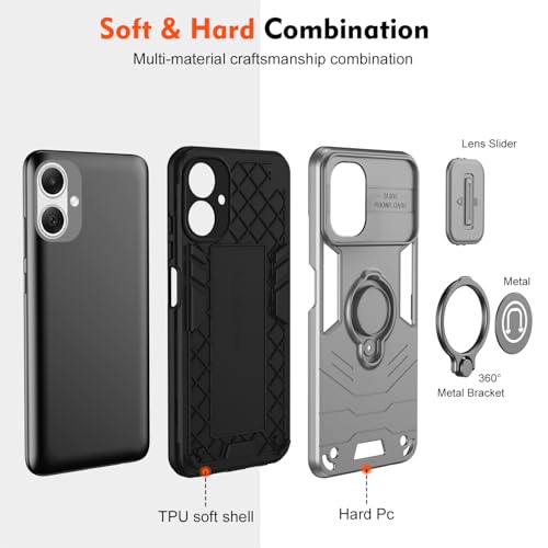 Coque Samsung Galaxy A06 5G robuste et fine avec bague de support - 7