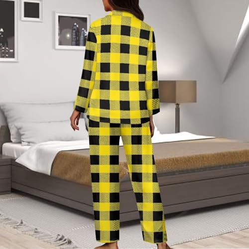 Modysero Long Sleeve Mens Womens Pajama Sets Waffle Pattern Long Sleeve Crewneck 2 Piece Matching Sleepwear Sets4