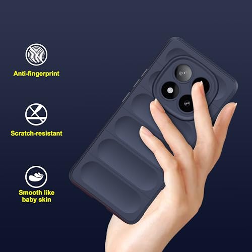 Image of amazon basics Back Case Cover for Mi Redmi Note 14 Pro Plus 5G | Compatible for Mi Redmi Note 14 Pro Plus 5G Back Case Cover | Liquid Silicon Magic Case with Camera Protection | Sapphire