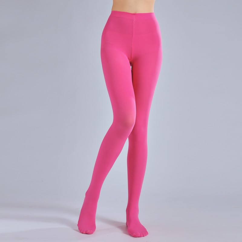 Image of Verdancy Ultra Stretchable Plus Size for 265lbs Opaque Solid Color Women's Stockings 50D Tights High Waist Footed Pantyhose