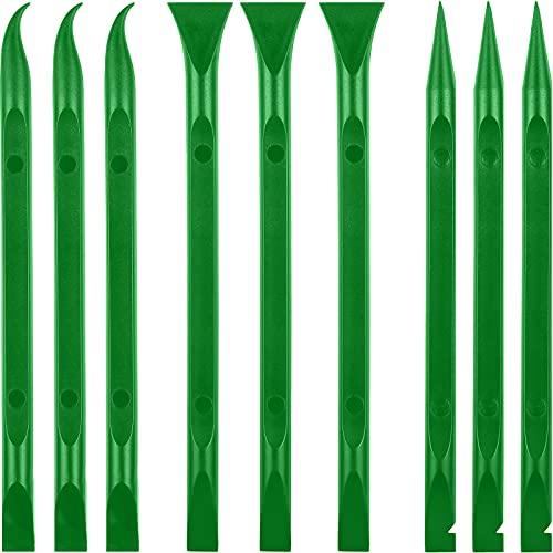 9 Pieces Plastic Scraper Tool Scratch Free Crevice Cleaning Sticker Remover Tool Multipurpose Non Scratch Scrapers for Tight Spaces, Kitchen, Crevices, Auto Detailing, Paint