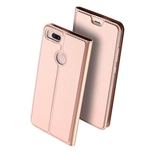 Xiaomi Mi 5X,Xiaomi Mi A1 (5.5') Funda ,GOGME Funda de cuero Funda Flip Funda de cuero Funda protectora con cubierta de teléfono celular para Xiaomi Mi 5X,Xiaomi Mi A1 - oro rosa
