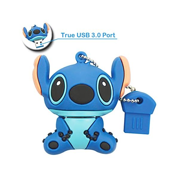 Marceloant USB-Speicherstick 32 GB USB 3.0, süßes Cartoon-Form, Flash-Laufwerk, externer Speicherstick (Stitch-32G) – Bild 3