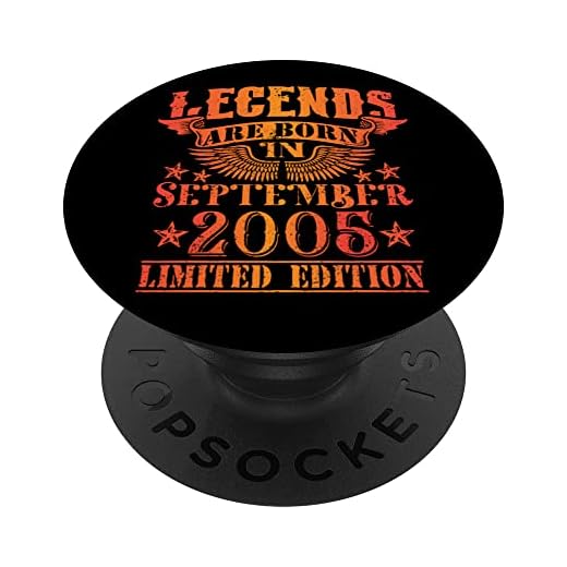 Cumpleaños Septiembre 2005 Edición Limitada Regalo Vintage PopSockets PopGrip Intercambiable