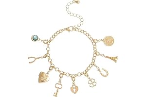 Statement Iron Tower Key Lock Bracelet with Rambling Chain Design