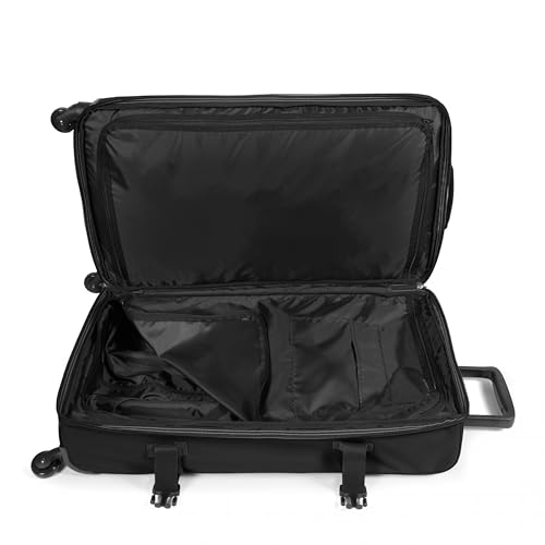 EASTPAK Trans4 L – 80L Large Wheeled Luggage with Dual Compartments, TSA Lock, 360° Spinner Wheels, and Diamond-Embossed Handle, Black3