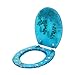 14.2x16.9in Resin Toilet Seat Transparent Heavy Duty Toilet Seats 3D Effects Decorative Ocean Style