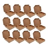 TOYANDONA 20 Stück Teiliges Kleine Pizzakartons aus Stabiler Wellpappe Öl Auslaufsicher Recycelbar für Party und Takeaway Geeignet für Pizza Kuchen Kekse und Snacks